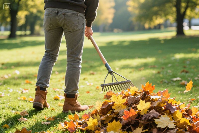 Leaf Raking Service